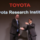 Gill Pratt and Akio Toyota announcing the new company Nov. 6.